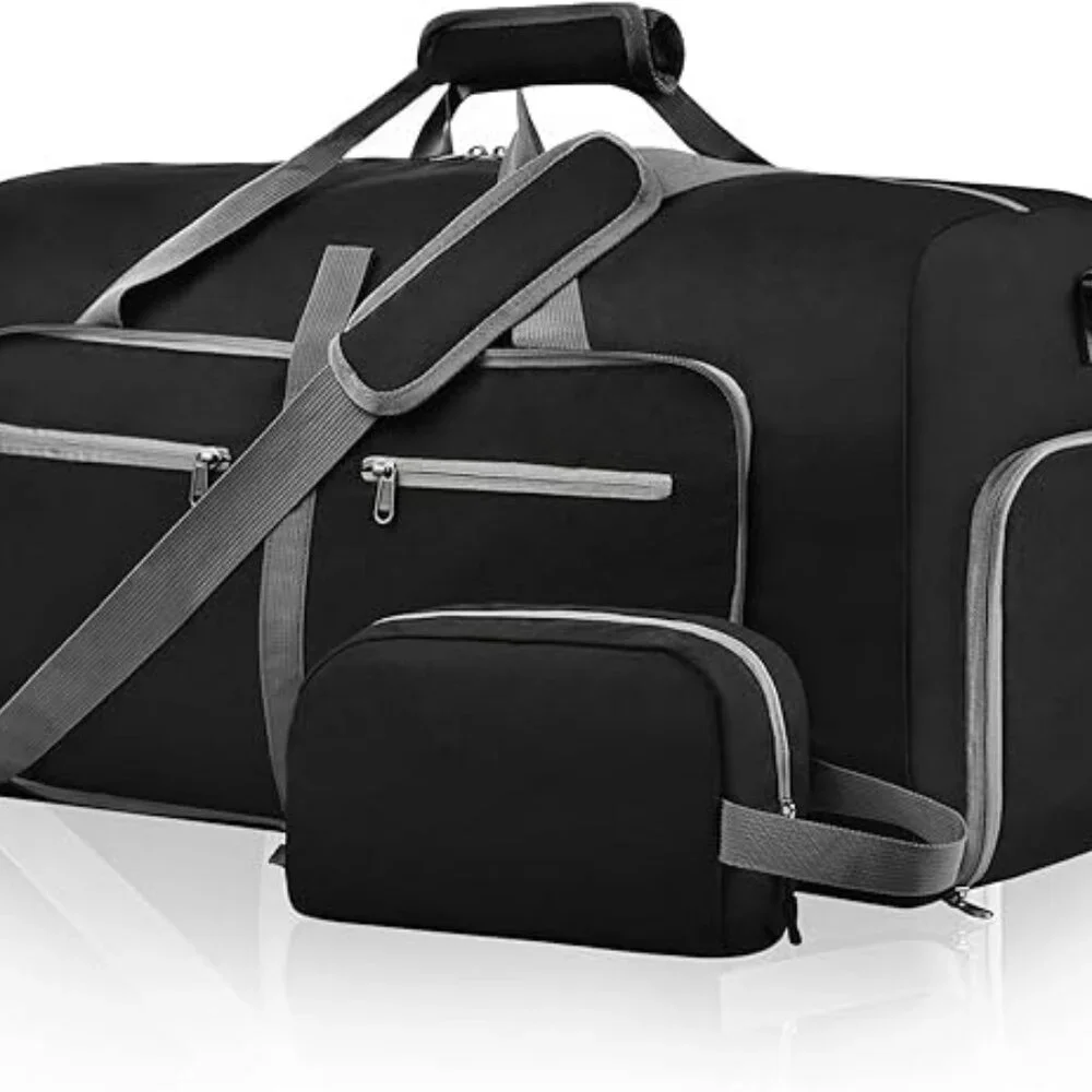New Duffle Bag Foldable Travel w Shoes Compartment w Adjustable Strap Waterproof